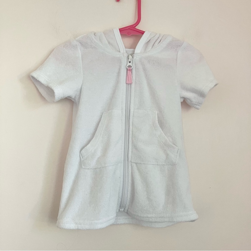 Girls 12M Terry Hooded Swim Cover Up